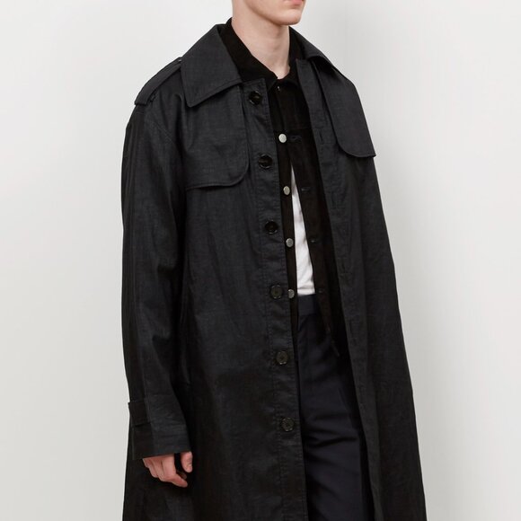 SS16 MAISON MARTIN MARGIELA LINEN TRENCH COAT 52 - Picture 11 of 12